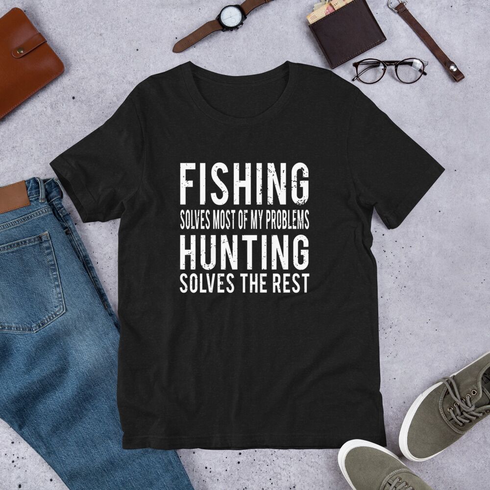 Fishing Solves Most Of My Problems Short-Sleeve Unisex T-Shirt