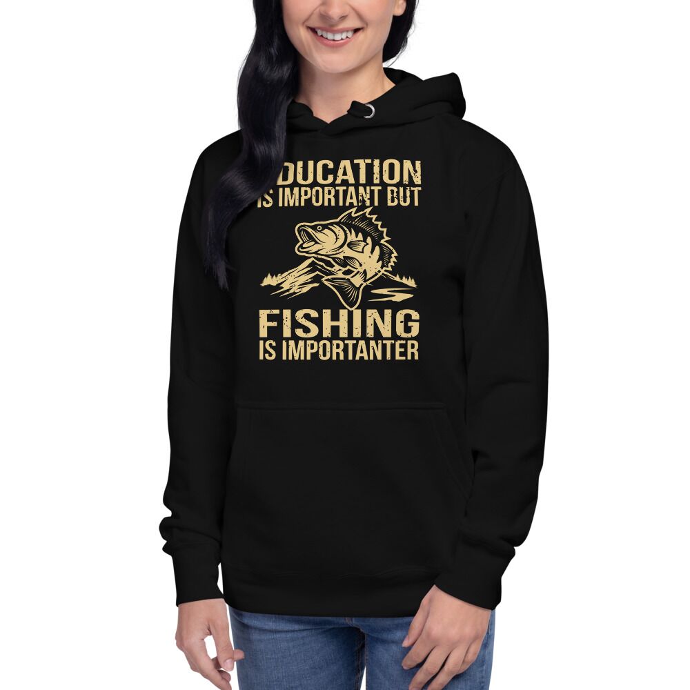 Education Is Important But Fishing Is Importanter Unisex Hoodie - Image 2