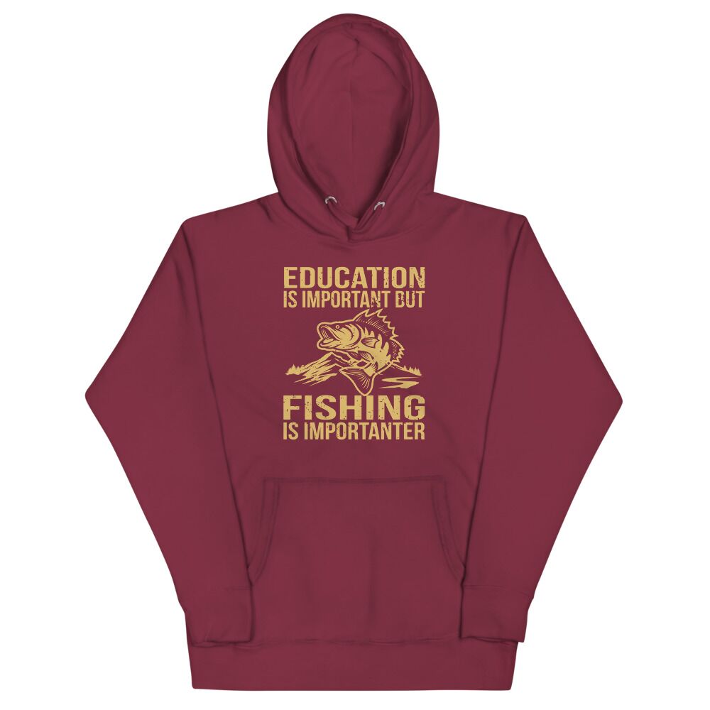 Education Is Important But Fishing Is Importanter Unisex Hoodie - Image 4