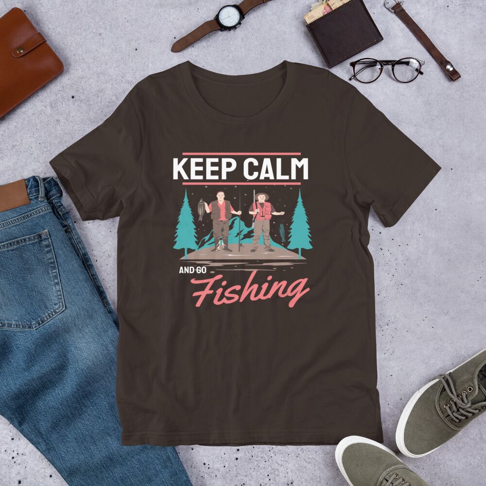 Fisherman Keep Calm And Go Fishing Short-Sleeve Unisex T-Shirt - Image 4