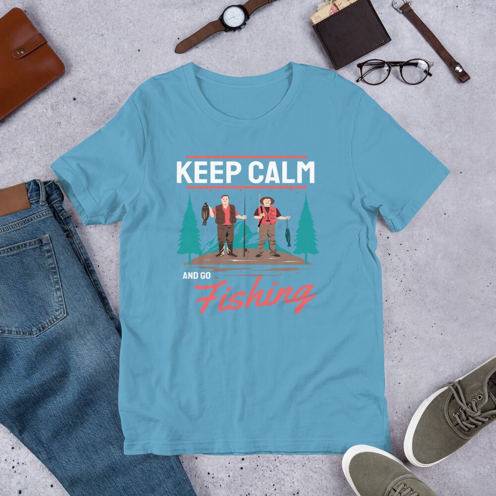 Fisherman Keep Calm And Go Fishing Short-Sleeve Unisex T-Shirt - Image 8