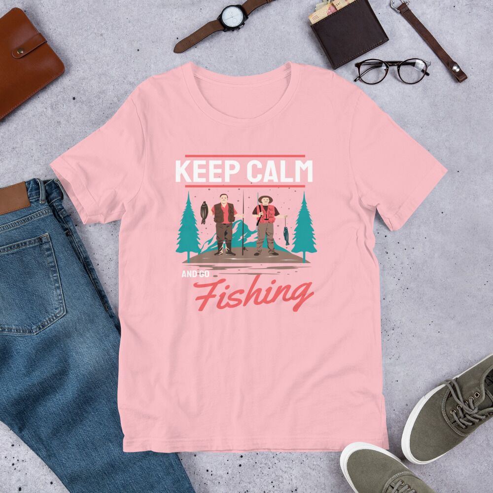 Fisherman Keep Calm And Go Fishing Short-Sleeve Unisex T-Shirt - Image 9