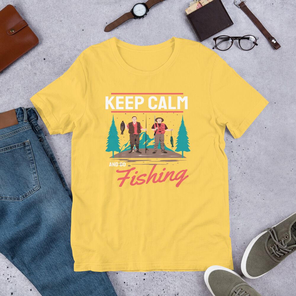 Fisherman Keep Calm And Go Fishing Short-Sleeve Unisex T-Shirt - Image 10